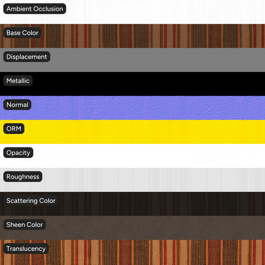 스트라이프 실내 장식 패브릭 텍스처, 주황색