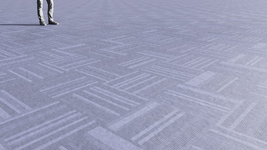 Varied Pinstripe Tiled Commercial Carpet Flooring Texture, Navy Blue