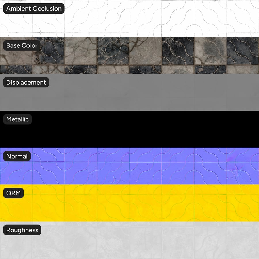 骯髒的裝飾性瓷磚紋理，格紋