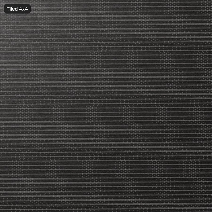 Sandfaced Running Bond Bond Brick Wall Texture, Black