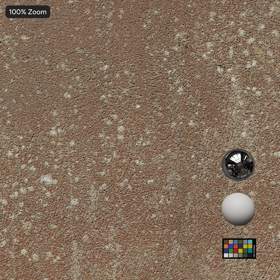 Lichen Spotted Concrete Wall Texture, Red