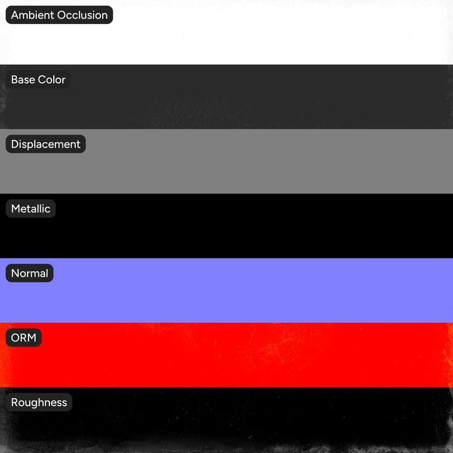 Light Distressed Edge Scratches Trim Sheet Texture