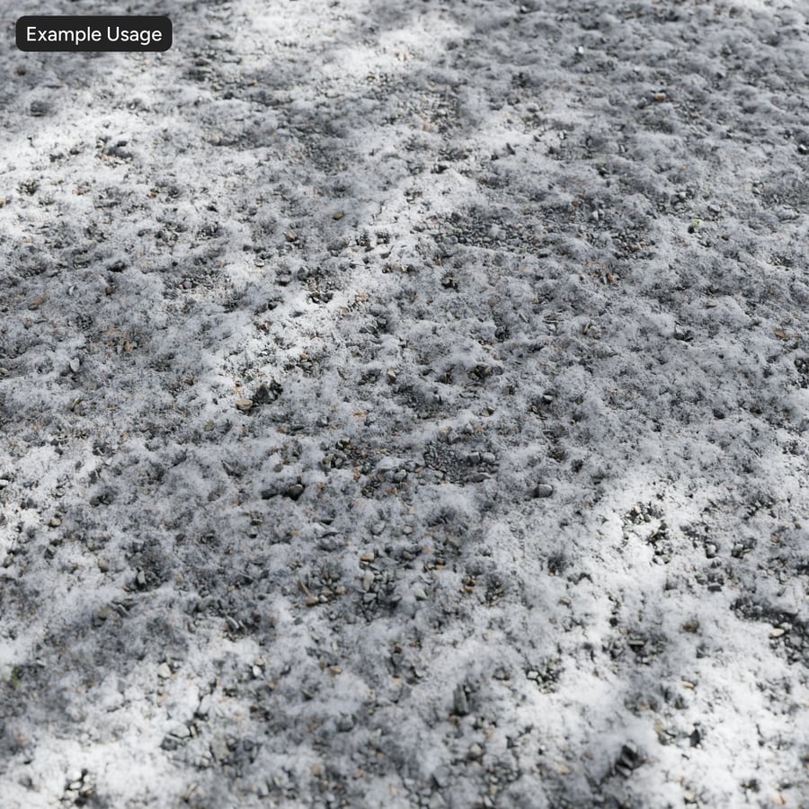 Snow on Mixed Gravel Texture