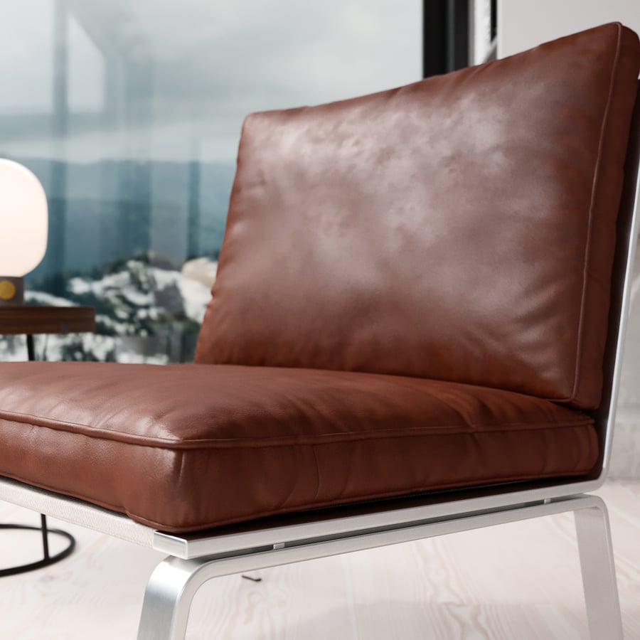 Replica Vigor Norr11 Armchair Model, Rich Brown