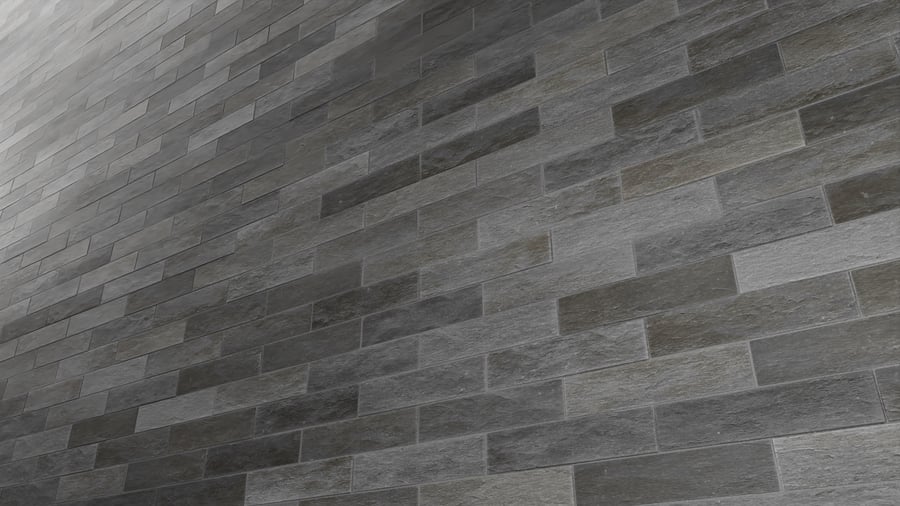 Brick Bond Travertine Tiles Texture, Mocha Grey