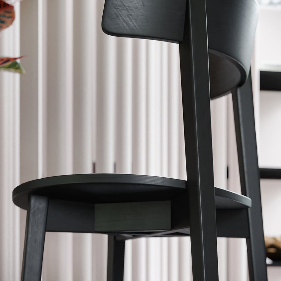 Replica Midj Block Chair Model, Black