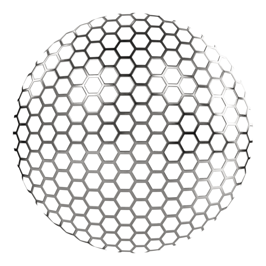 Perforated Hexagon Thin Metal Texture