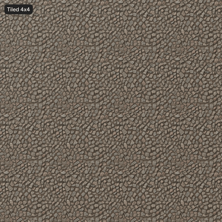 Worn Cobblestone Sidewalk Texture
