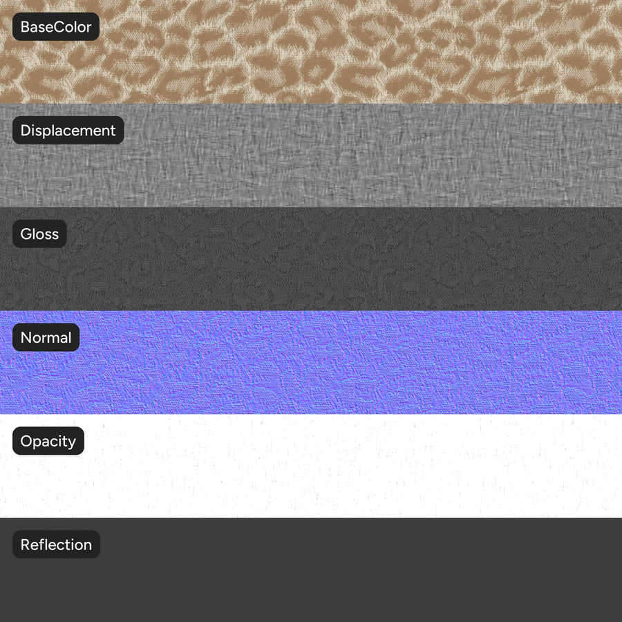 Animal Jacquard Drapery Upholstery Fabric, Natural