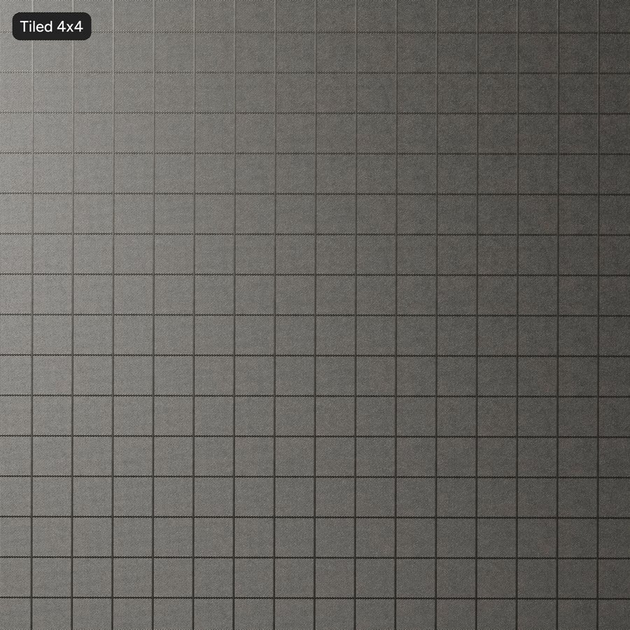 Square Metal Acoustic Texture, Dark Chrome