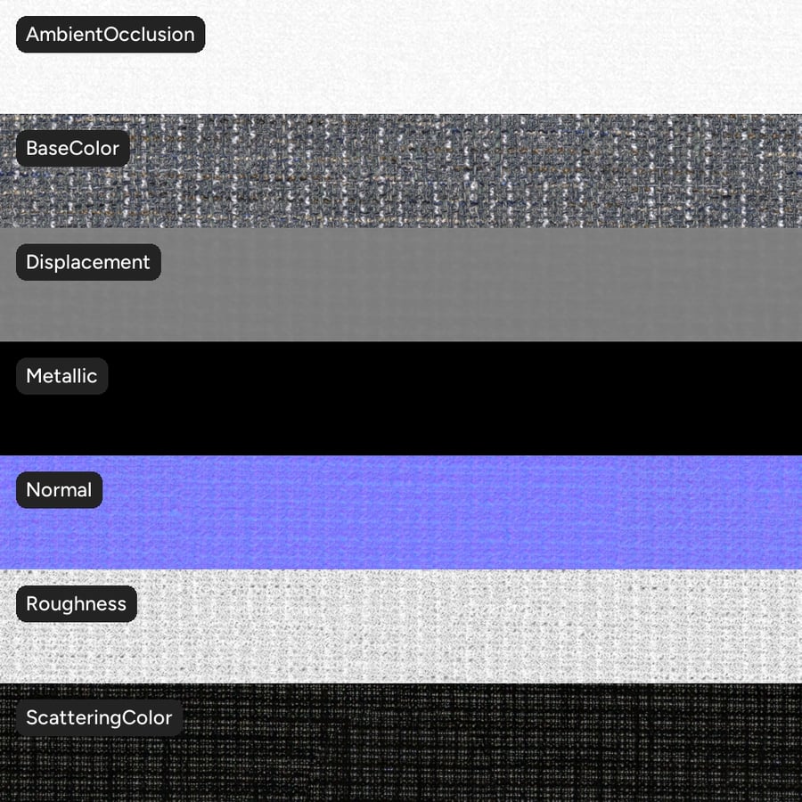 Textura de tela de lino Milford Dusk, gris