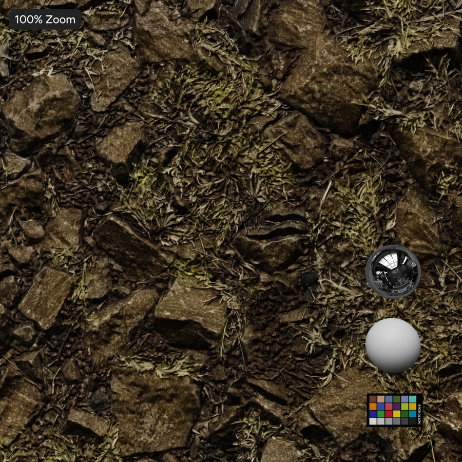 Rock Chunks and Grass Texture, Yellow