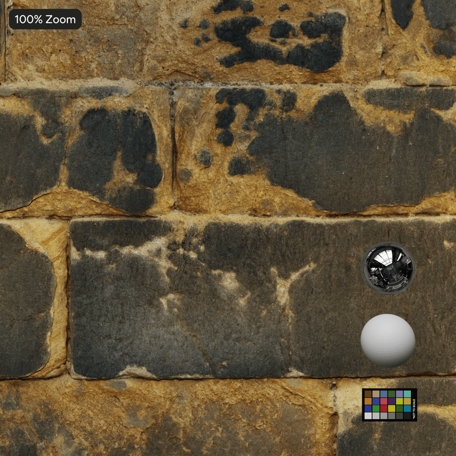 Old Spalled Stone Block Wall Texture