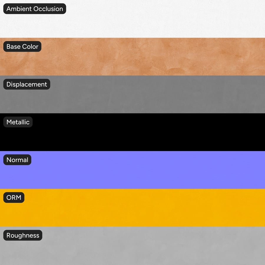 Textura de reboco estucado com espátula, sienna queimada