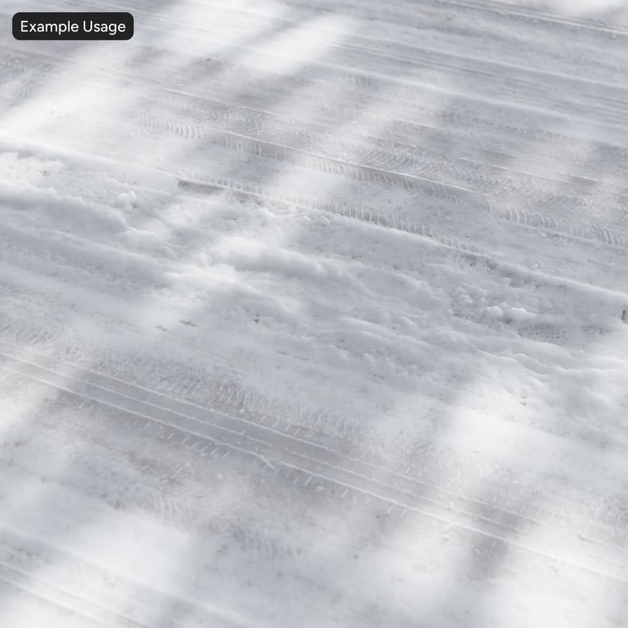 Tire Marks and Footprints on Snow Texture