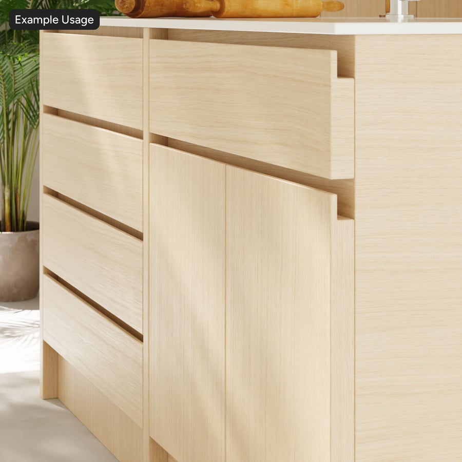 Slip Match White Oak Wood Veneer Texture, Light