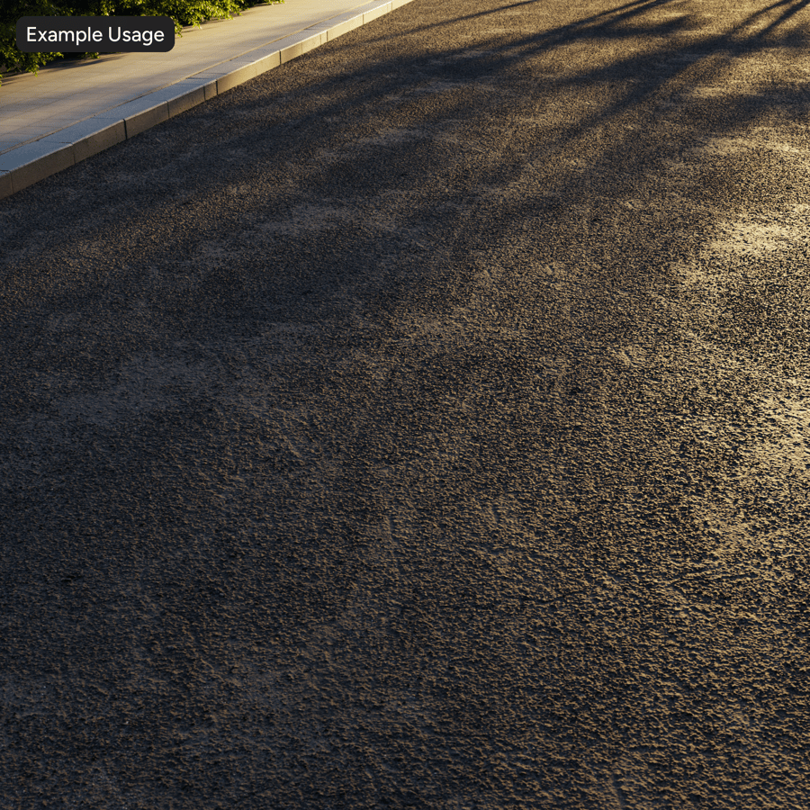 Fleckige, raue Asphalttextur