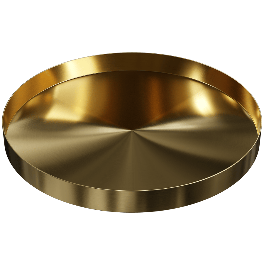 Round Gold Tray Model