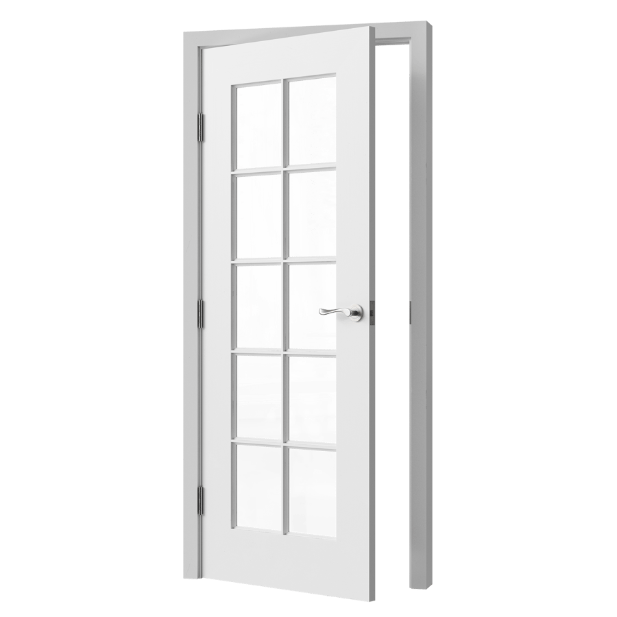 Modelo com porta francesa, branco