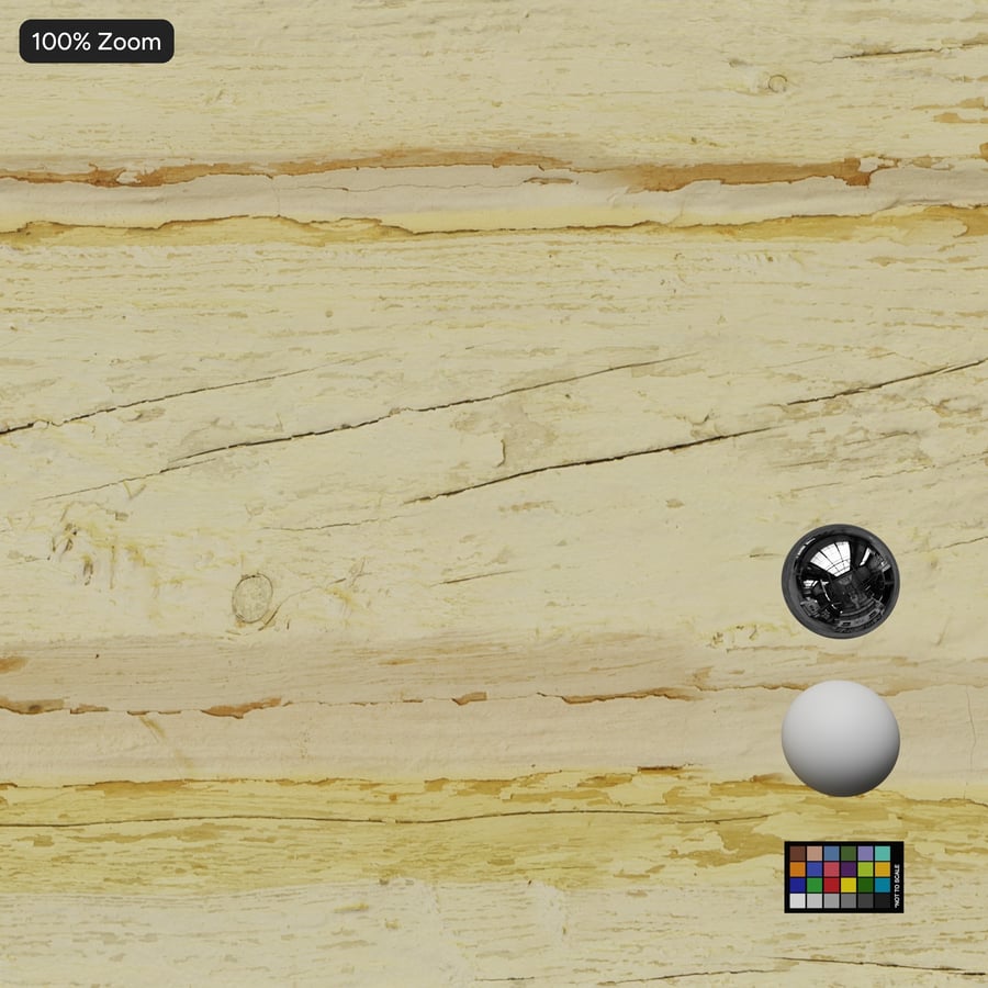 Painted Rough Hewn Wood Wall Texture, Pale Yellow