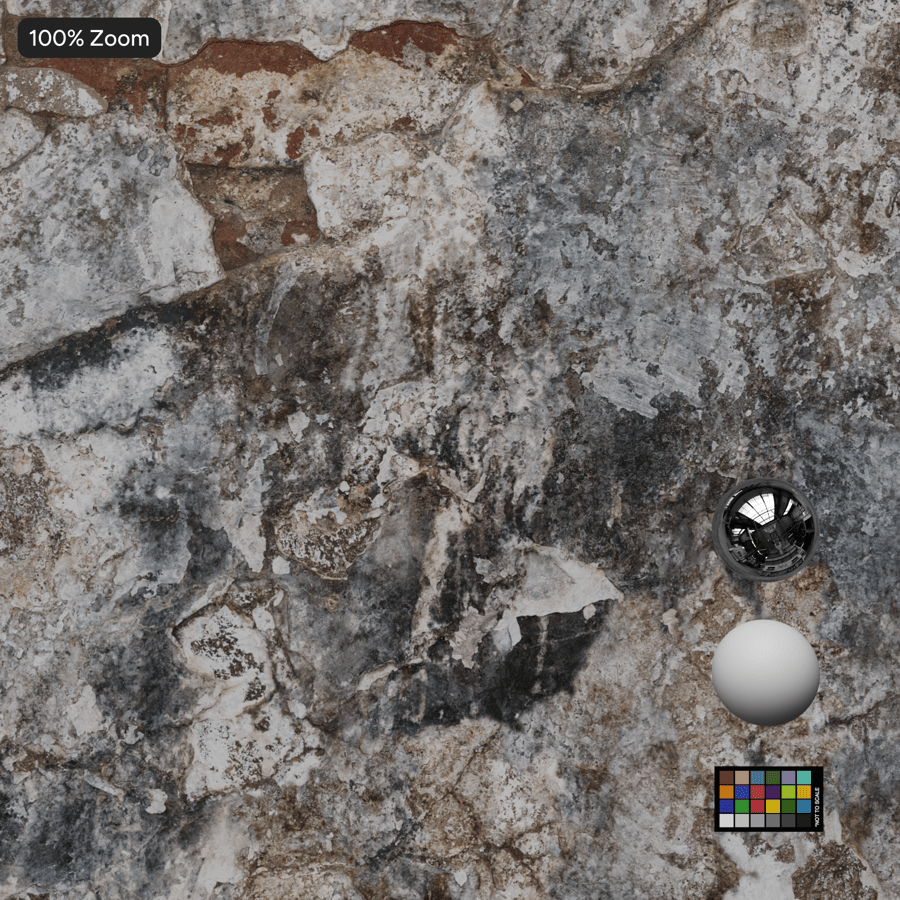 Cracked Mottled Concrete Wall Texture