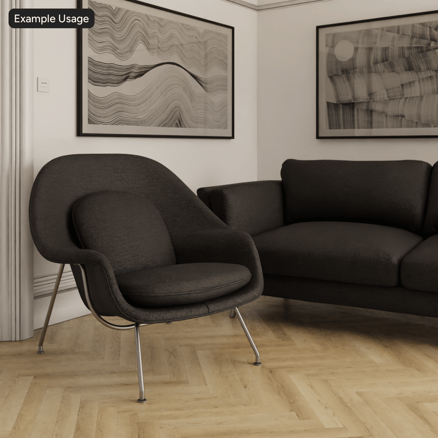 Plain Chenille Upholstery Fabric, Black
