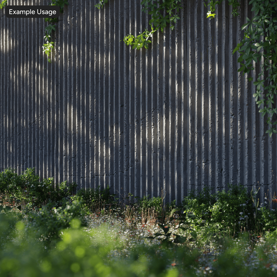 Kết cấu tường bê tông có rãnh thô