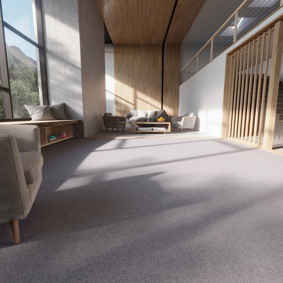 Natural Twist Pile Carpet Flooring Texture, Pale Grey