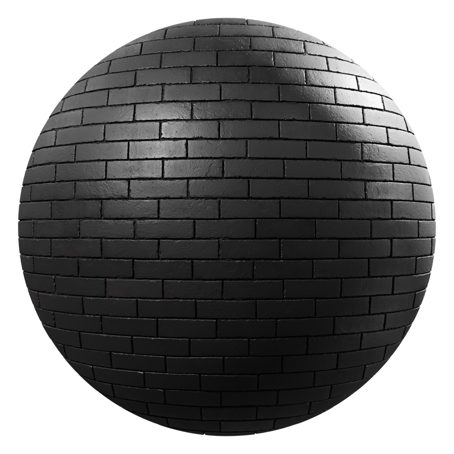 Standard Bond Brick Texture, Black