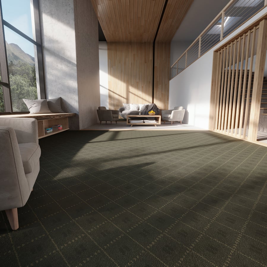 Hotel Plush Commercial Carpet Flooring Texture, Forest Green