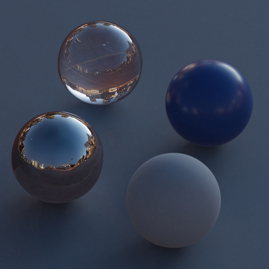 Ясная вечерняя городская парковка под открытым небом HDRI