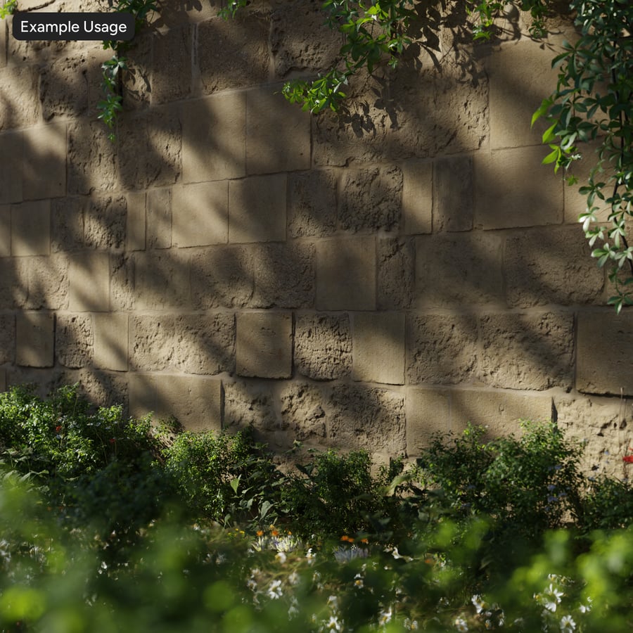Old Weathered Limestone Block Wall Texture