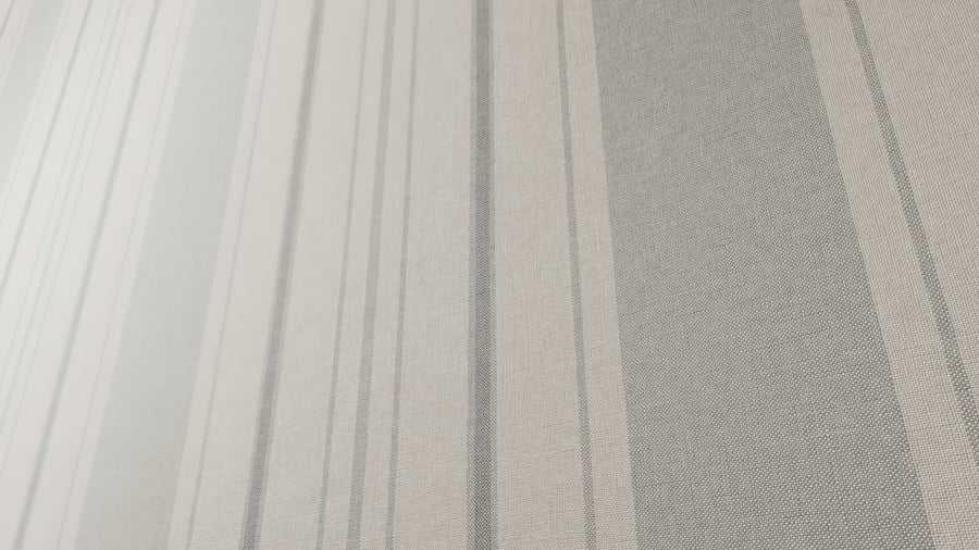 Tecido para estofos com padrão às riscas, textura, creme e cinzento