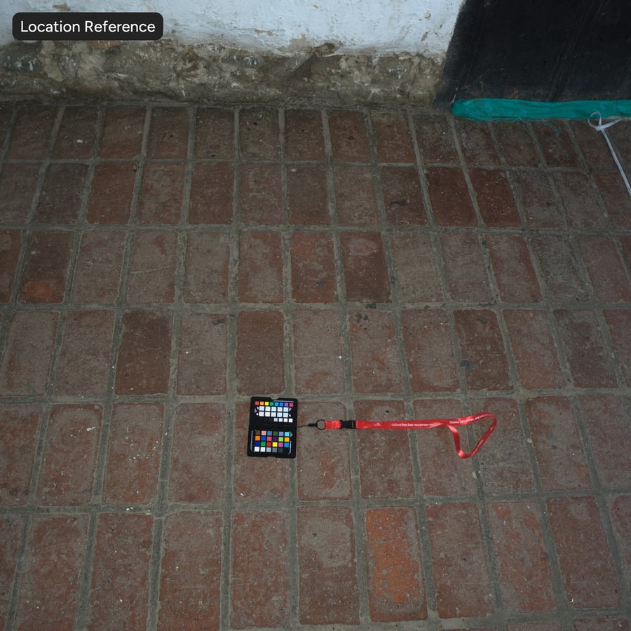 Vloertextuur van versleten bakstenen