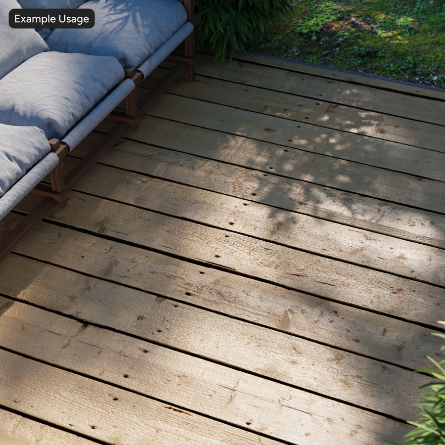 Structuur ruw houten terras