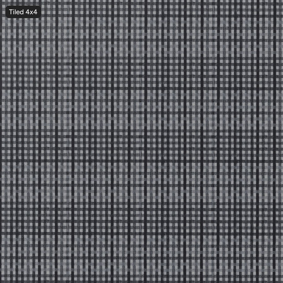 Plaid Upholstery Fabric Texture, Grey