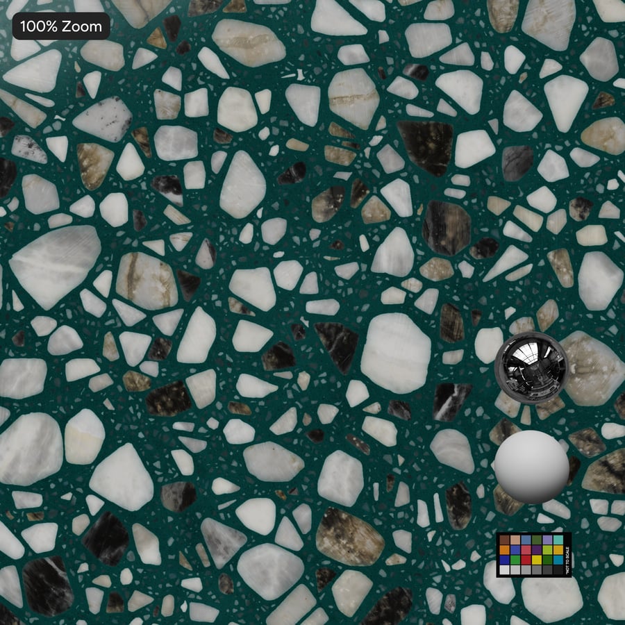 Speckled Lagoon Terrazzo-textuur, groen