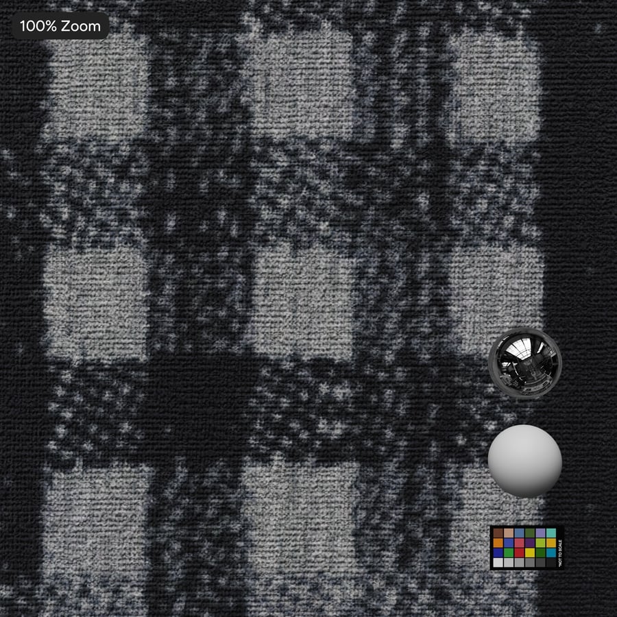Plaid Upholstery Fabric Texture, Grey