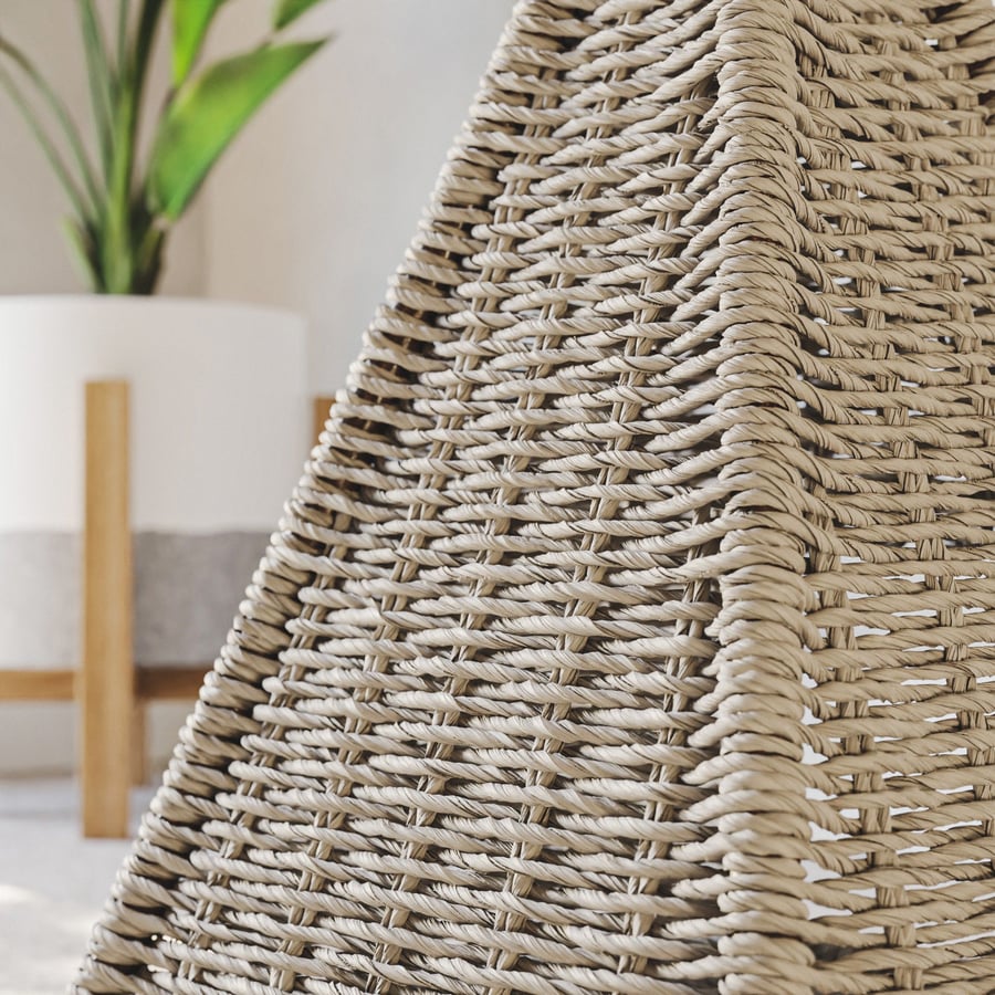 Individual Hexagon Rattan Texture, White