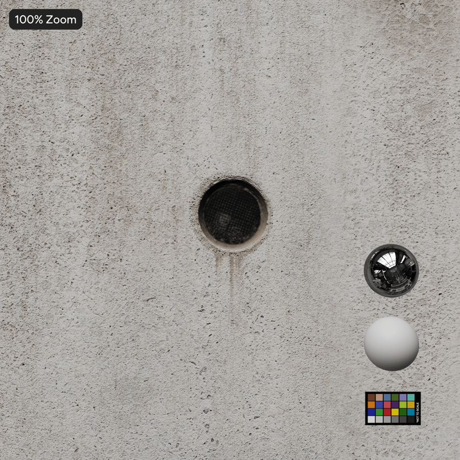 Weathered Retaining Concrete Wall with Tie Holes Texture