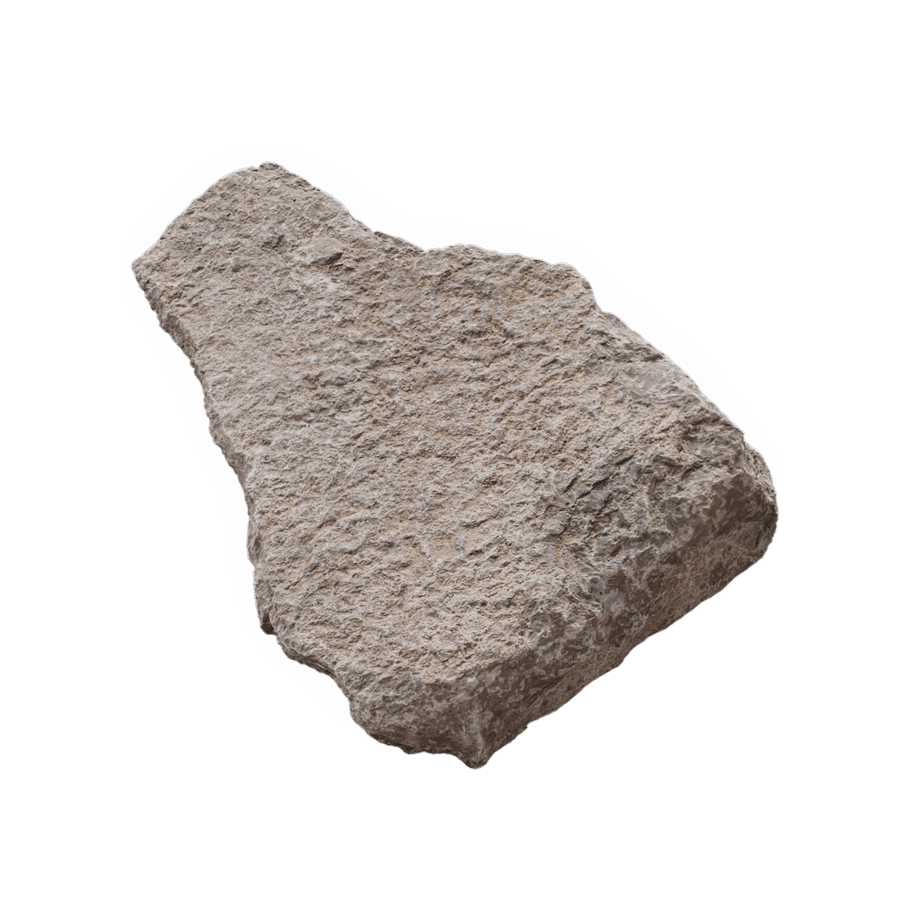 Small Flat Beach Rock Model