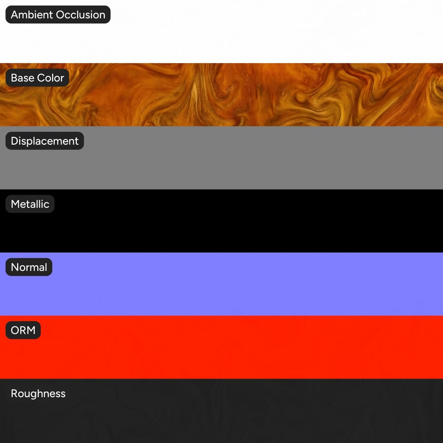 Virvlande epoxigolv-textur, orange