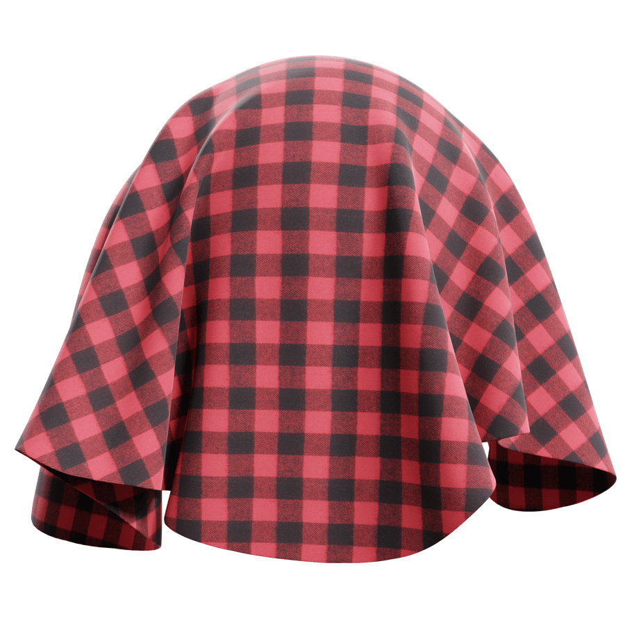 Checkered Cotton Plaid Fabric Texture, Red