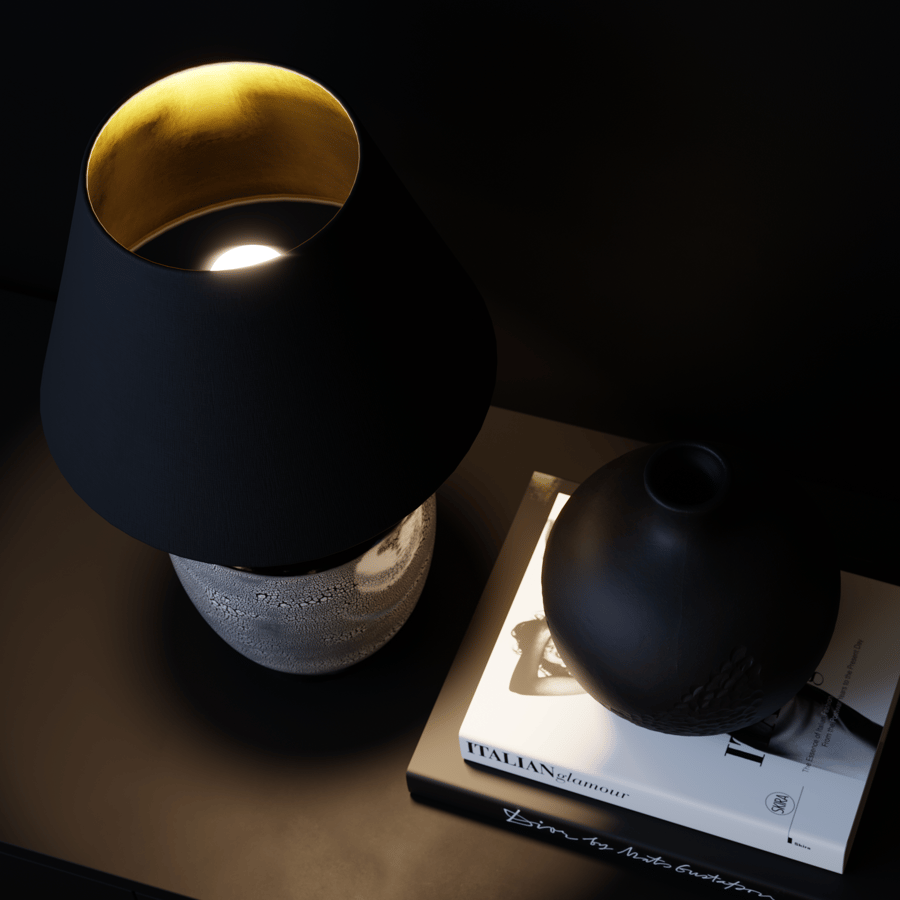 Lâmpada Eno Ceramic Skaro Cobble Shade, Branca