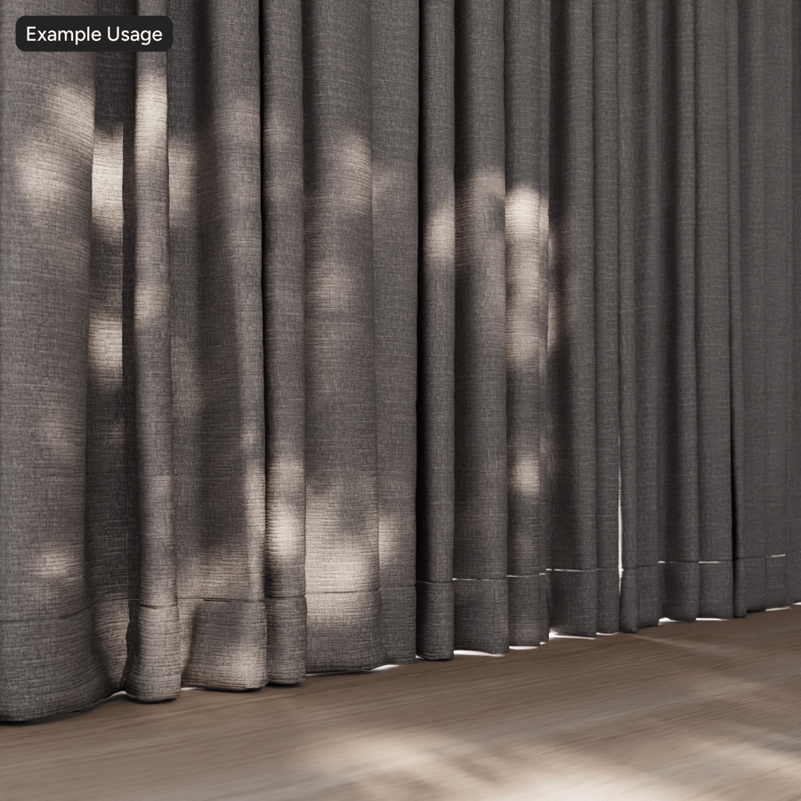 Textura de tecido para estofamento de cortinas de veludo, cinza