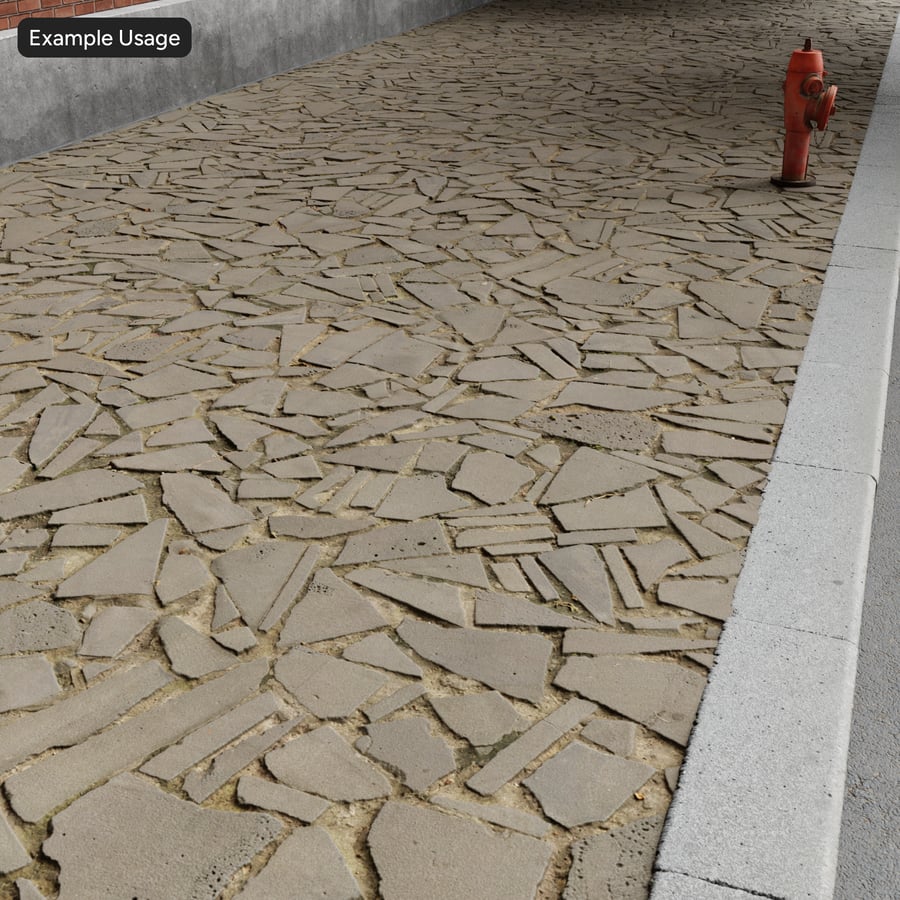 Old Irregular Stone Paver Texture