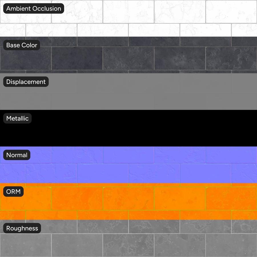 Carreaux d'ardoise rectangulaires Texture murale