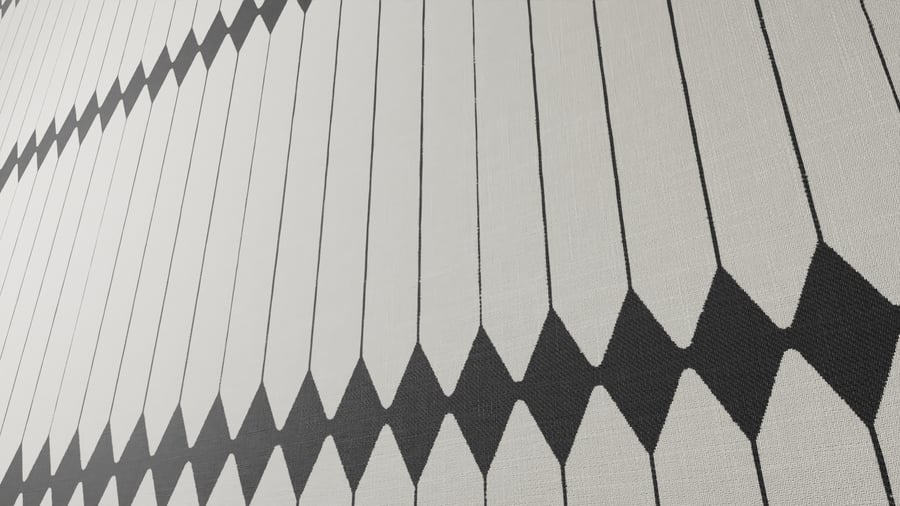 Geometric Print Upholstery Fabric Texture, Black & White