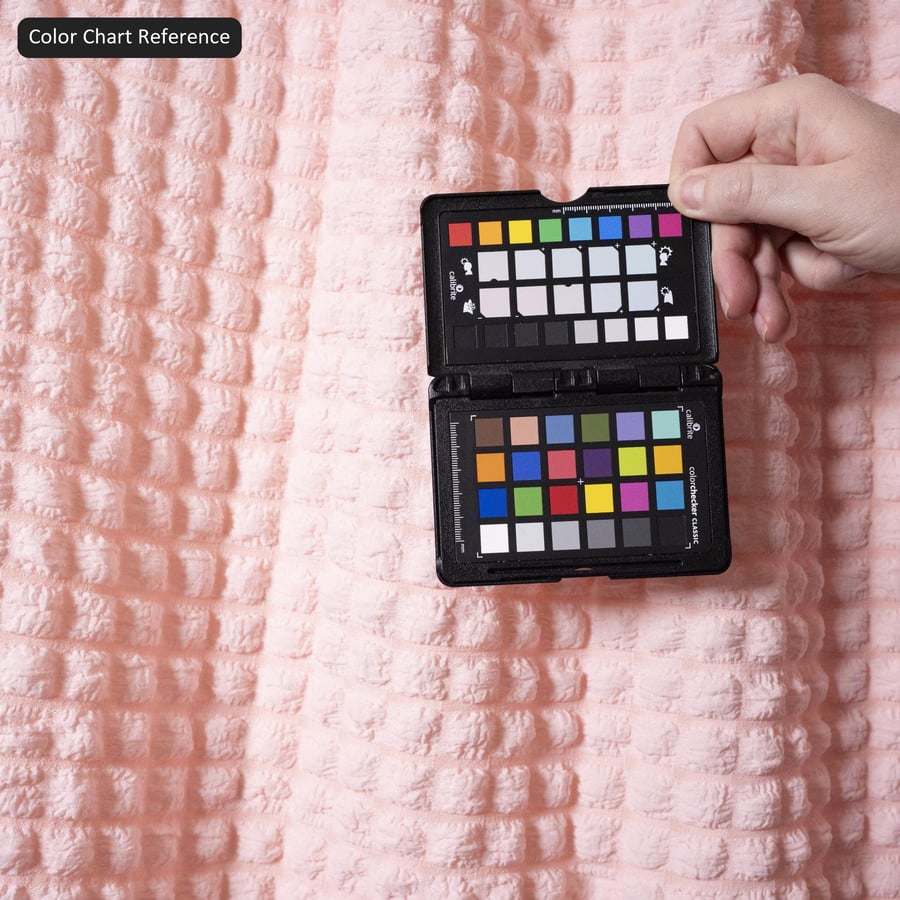 華夫格織物紋理，粉紅色