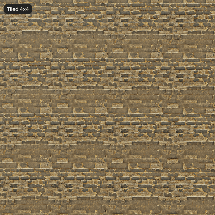 Old Spalled Stone Block Wall Texture